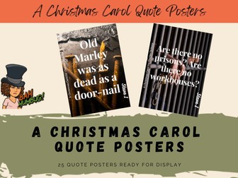 A Christmas Carol Quote Posters for Display