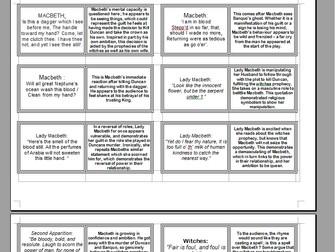 Macbeth Language Analysis Dominoes