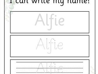 I Can Write My Own Name - RWI | Name Writing & Tracing Template | EYFS Reception