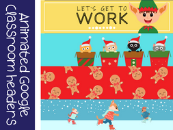 Christmas Google Classroom animated headers banners | Teaching Resources