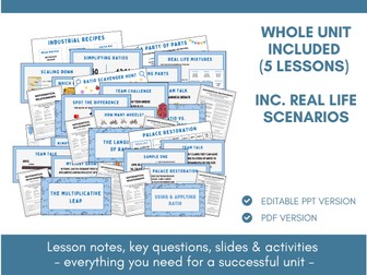 Introduction to Ratio | Whole Unit | Lesson Notes, Slides & Activities