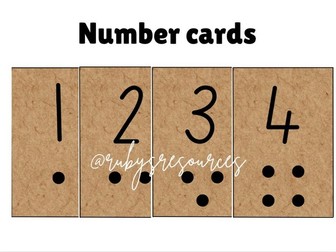 Neutral Number Cards 0-10