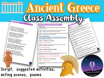 Ancient Greece KS2 Class Assembly - Script, Poems, Acting Scenes