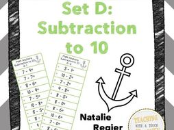 Math Anchors Set D: Subtraction to 10