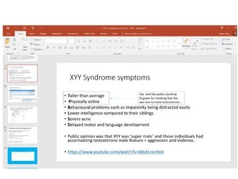 Edexcel A Level Psychology - Criminal - XYY Syndrome