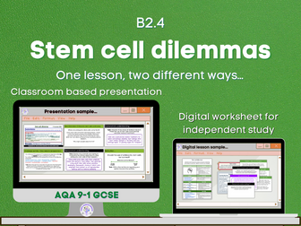 Stem cell dilemmas Lesson bundle