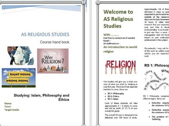 AS Religious Studies course booklet