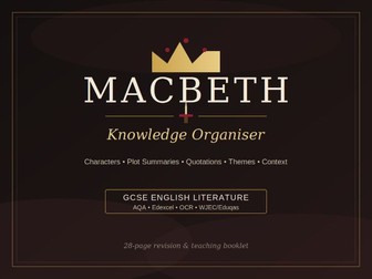Macbeth Knowledge Organiser | GCSE English