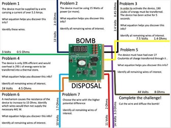 Defuse the Bomb! GCSE Electricity Formulae Practice