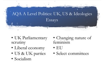 AQA A Level Politics Essays