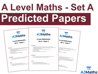 A Level Maths - Predicted Papers - Set A