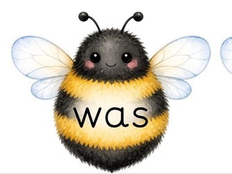 Cute Bee Phase 3 tricky words cards