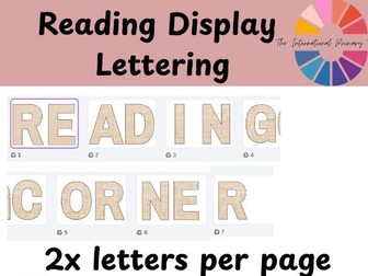 Natural Hessian Classroom Display Lettering | Neutral Classroom Decor | Printable