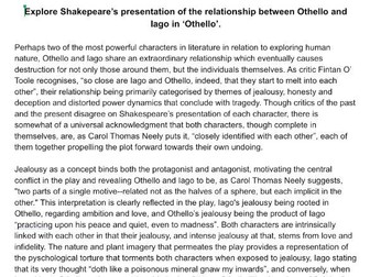 A level Othello Example Essay