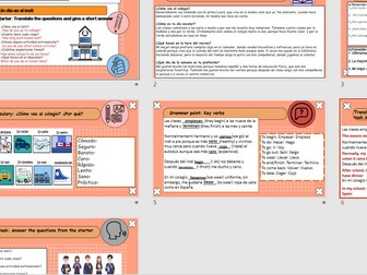 M5 SPANISH NEW GCSE: Lesson 1:  Un día en el insti