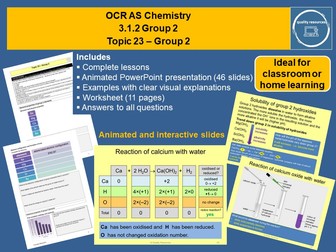 Group 2 OCR AS Chemistry