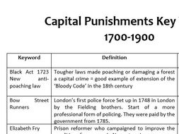 GCSE Capital Punishment Key Words Tasks