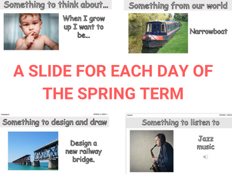 Spring Term EYFS KS1 Activites- A idea for each day - daily slide | Early Morning Learning