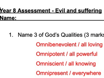Evil and Suffering Assessment