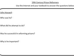 KS4 - Prison Reforms Research Tasksheet