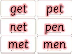 Shaded phonics, Phase 2 Words - Set 4 (Dyslexia) | Teaching Resources
