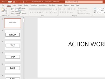 Dance Action Words - Dance Elements