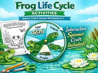 Frog Life Cycle Spinner Craft