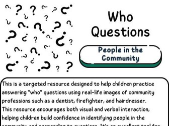 Who Questions – People in the Community