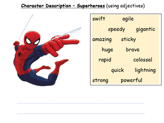 Superheroes + Villains Character Description