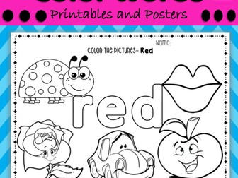 Color Word Identification Worksheets