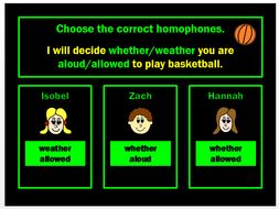 Homophones PPT Powerpoint Game by Grammatickx