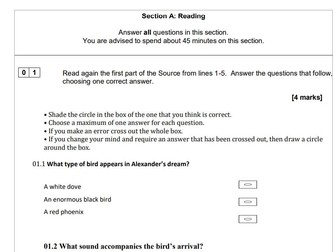 Language Paper 1, Section A, Alex Cold New AQA Specs 2026