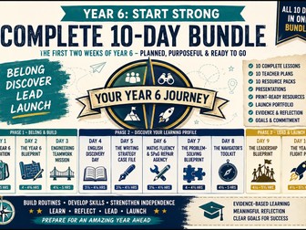 Year 6 First Two Weeks Back to School | COMPLETE 10-Day Transition & Induction Bundle