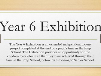 Year 6 PYP-style extended exhibition project