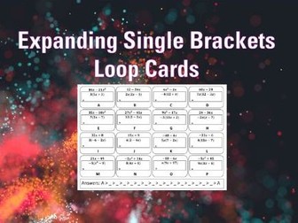Expanding Single Brackets - Loop Cards