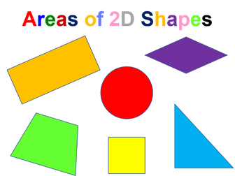 Areas of 2D Shapes