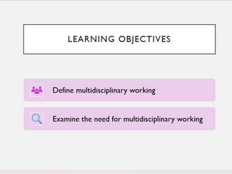 Multidisciplinary Working in HSC