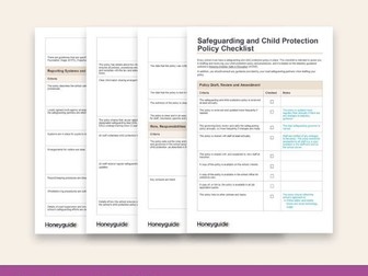 Safeguarding Child Protection Policy Checklist