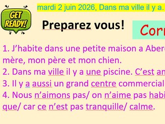 3. Dans ma ville il y a
