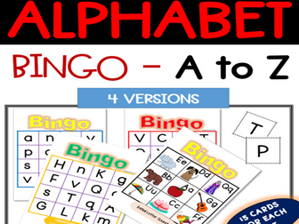 ALPHABET BINGO Letters and sound A to Z