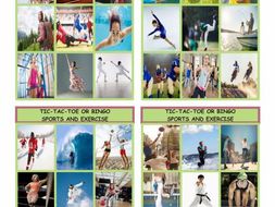 Sports and Exercise Tic-Tac-Toe or Bingo