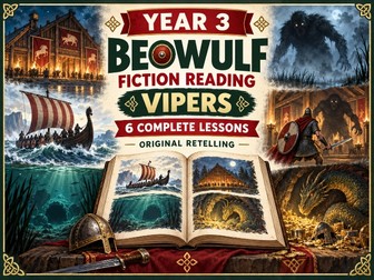 Year 3 Beowulf Fiction Reading Comprehension Bundle | VIPERS | 6 Lessons