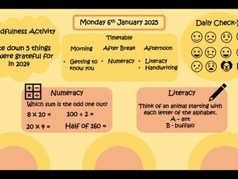 January 2025 Morning Starters