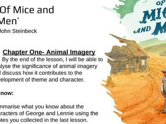 Full 'Of Mice and Men' scheme of work