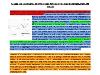 A-Level Economics Theme 2 model essays (A* level) (Suitable for 2024 exams)