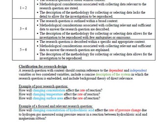 Teacher/Students guide for Internal assessment/Lab report.