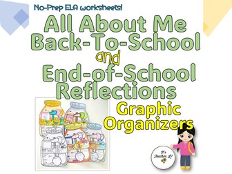 All About Me Back To School BTS End Of Year EOY ELA Graphic Organizers