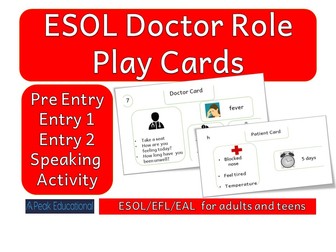 ESOL/EFL/EAL  Doctor Role Play Cards