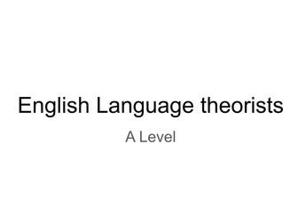 English Language theorists