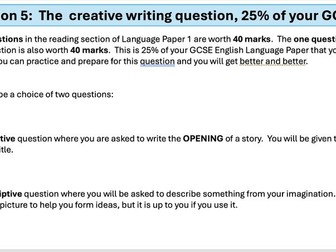 AQA Language Paper 1 Q5 approaches